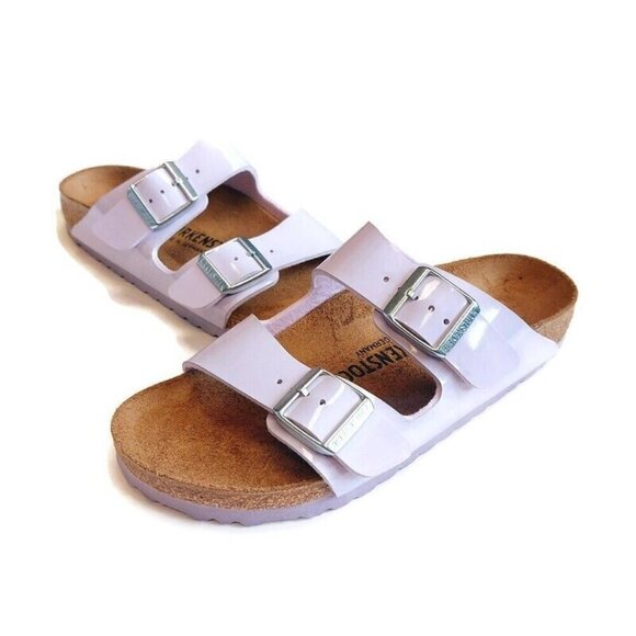 Birkenstock Arizona Birko-Flor Sandals Womens Size 5 - 5.5 NARROW Fit Purple Fog - Picture 5 of 9